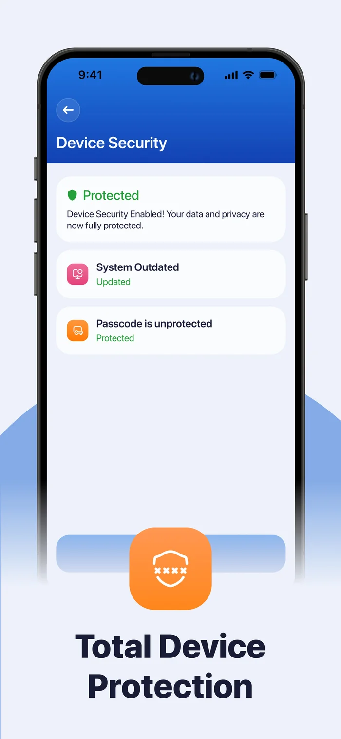 Device Security detail screen